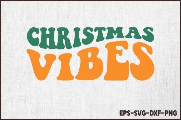 Christmas Vibes - Retro Christmas SVG: A Festive Embroidery Design