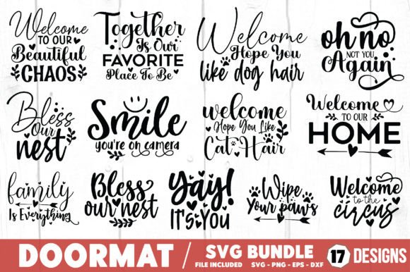 Doormat SVG Bundle: A Versatile Graphics Asset for Crafts