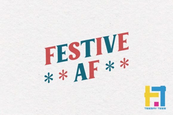 Festive AF Retro Vintage Christmas SVG for Graphics and Crafts