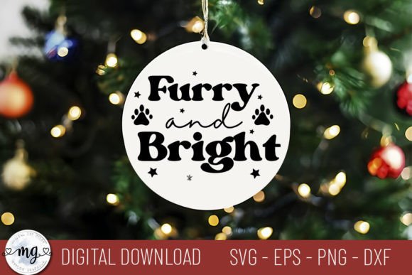 Furry and Bright - Christmas Dog SVG for Crafts & Graphics