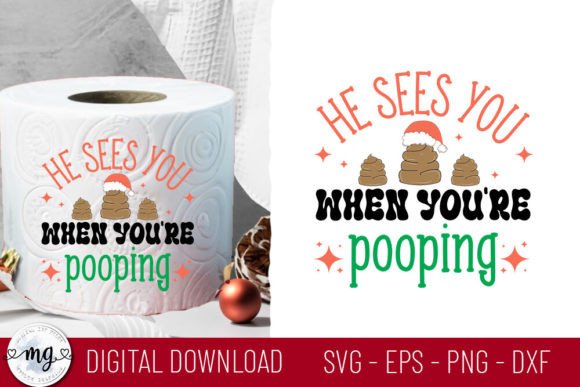 He Sees You When You're Pooping - A Unique SVG for Crafts and Graphics