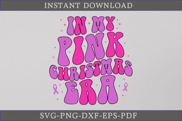 In My Pink Christmas Era Retro SVG Shirt for Graphics & Crafts