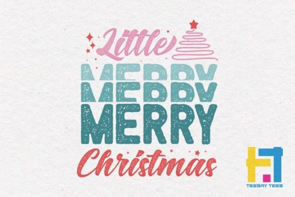 Little Merry Christmas Retro SVG for Graphics and Crafts