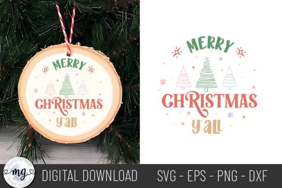 Merry Christmas Y all - A Festive Graphics Asset for Crafts